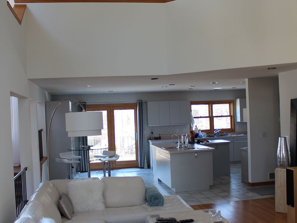 Living room into kitchen