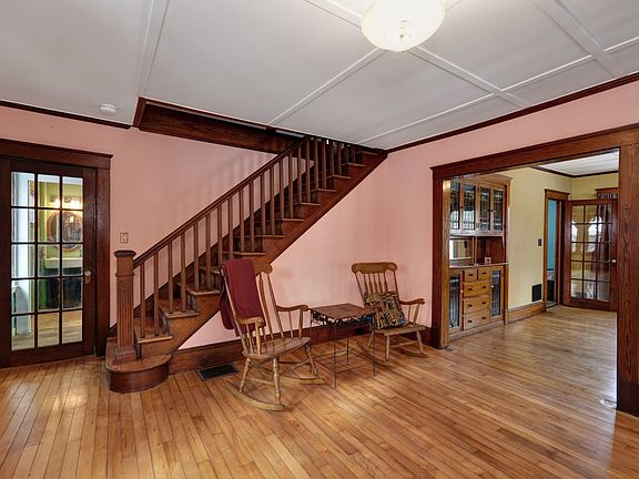 living room open to dining