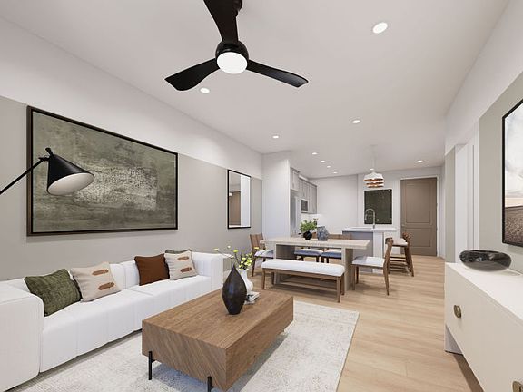 Gathering Room Opens to Dining and Kitchen