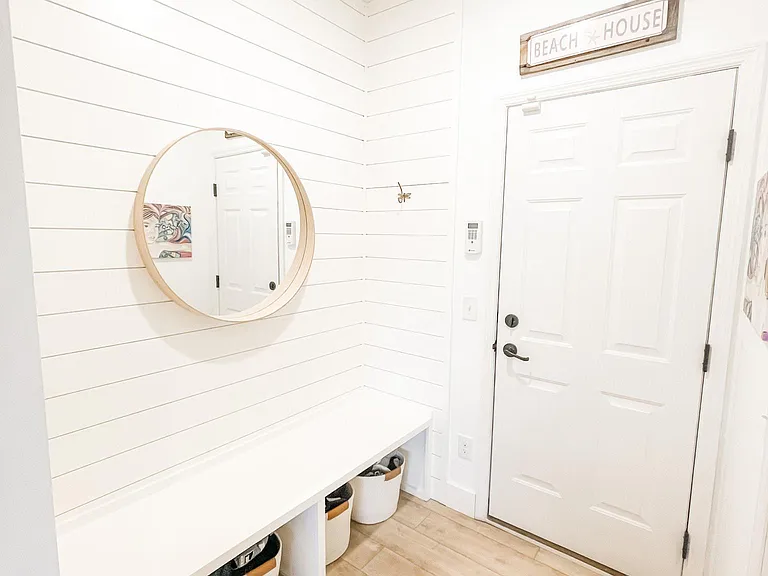 Mud room coming from the garage into the kitchen