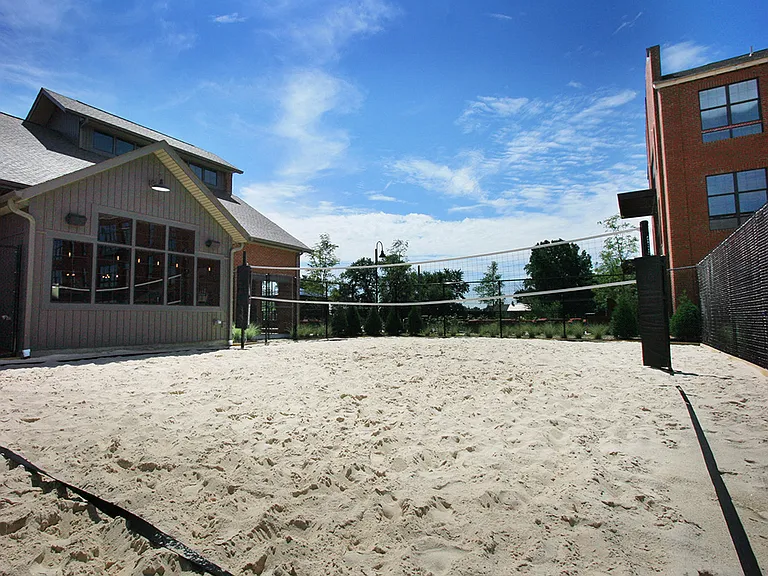 Sand volleyball court