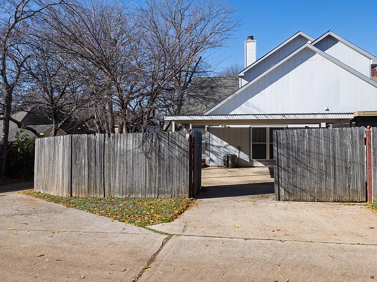 Carport at the back of the home