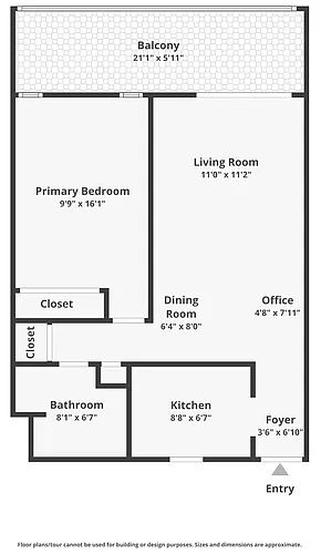 Floor plan One Bedroom