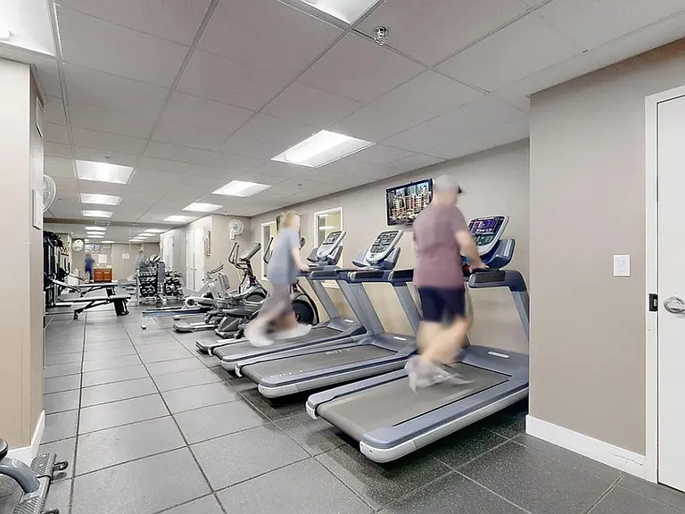 Fully equipped gym just down the hall on the same floor.