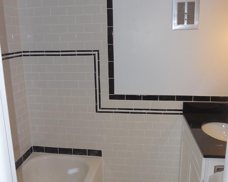 New full tile bath with all new ceramic tie walls and floor