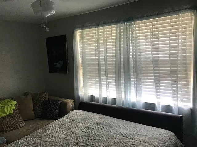 Close Your New Blinds for a Softer Effect. Bedroom.