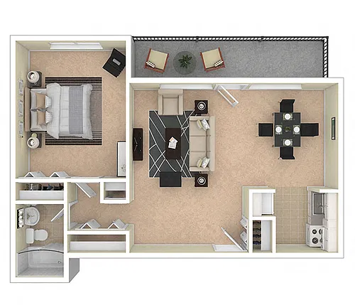 Floor plan ONE BEDROOM