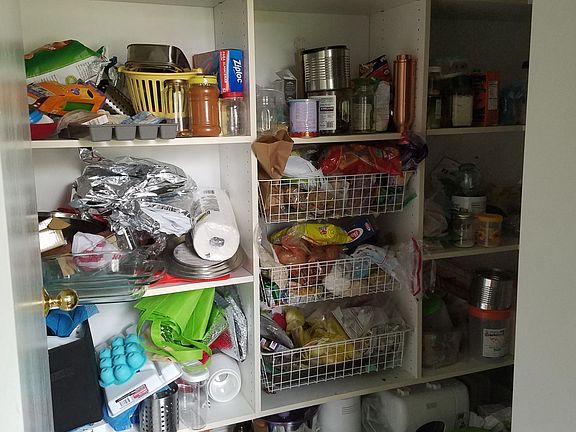 Partial view of walk in pantry