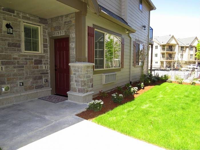 Front door & side yard
