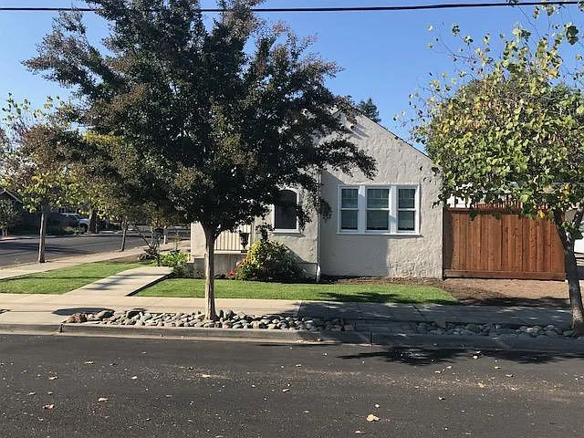 Corner lot offering a lot of privacy and space.