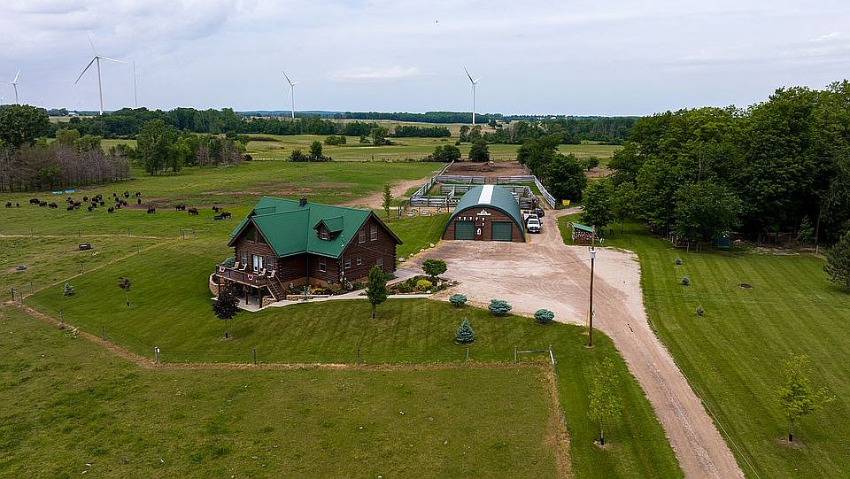 House overlooks pastures.