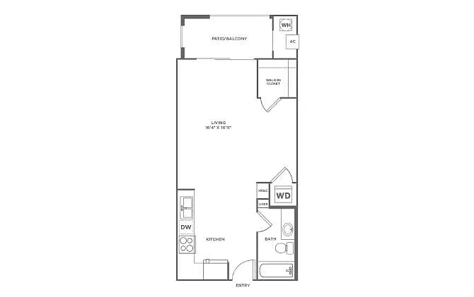 Floor plan Studio-S