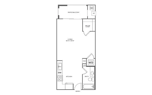 Floor plan Studio-S