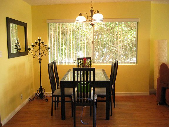Dining room with large window