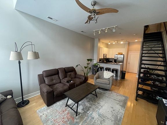 Living room and kitchen