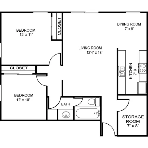 Floor plan 21B Northwest Classic