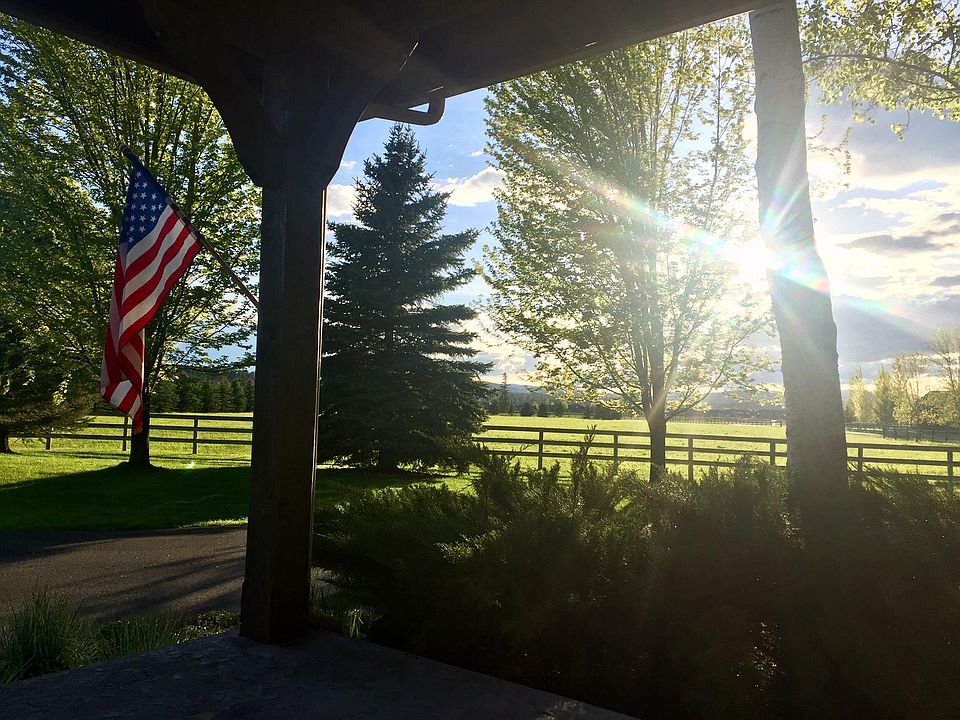 Afternoon view from front porch looking towards town