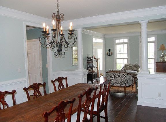 Exquisite formal dining room with all of the trim upgrades!