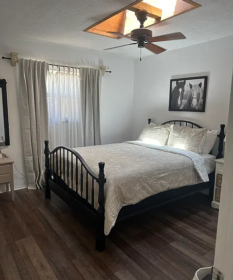 Master bedroom with skylight