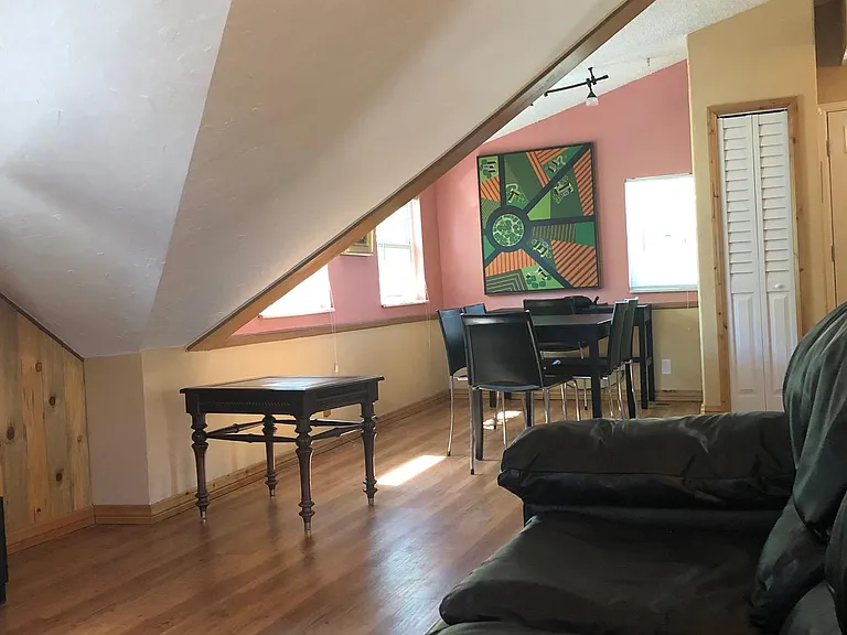 View from living room towards the dining room area.