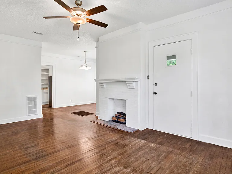 Living room and front door.