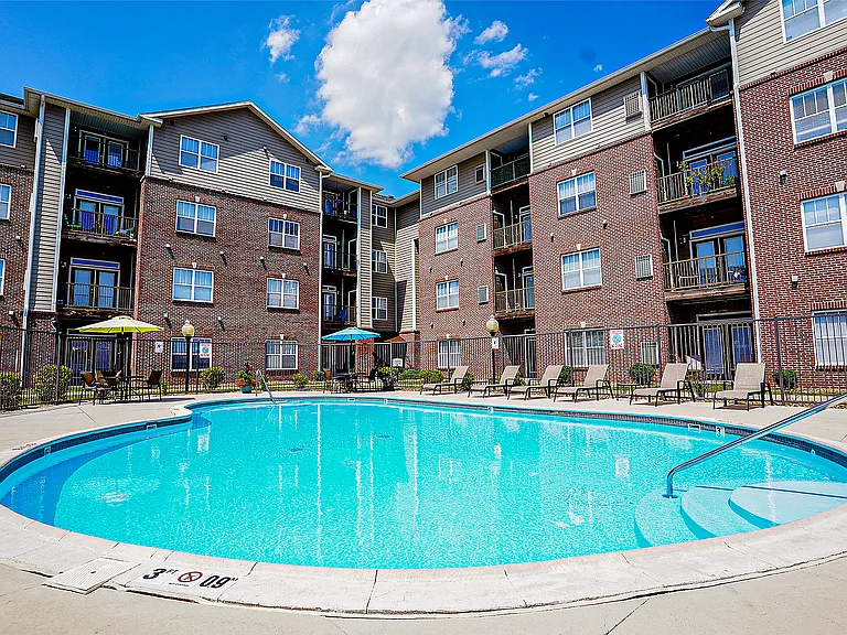 The resort-style pool is conveniently located near many of The Reserve's apartments.