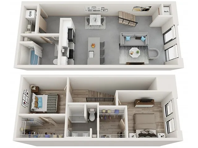 Floor plan W - Walk Up Loft