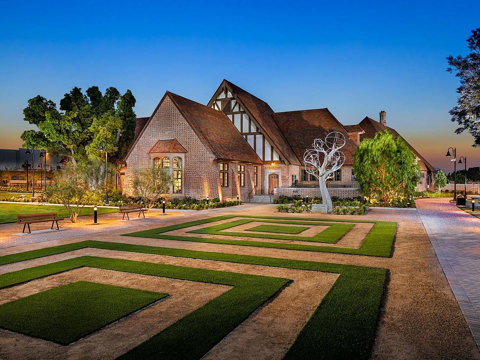Direct view from the front of the home towards the historic Clubhouse and courtyard