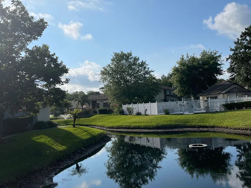 View of pond from your courtyard
