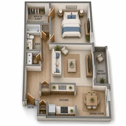 Floor plan 1 Bedroom