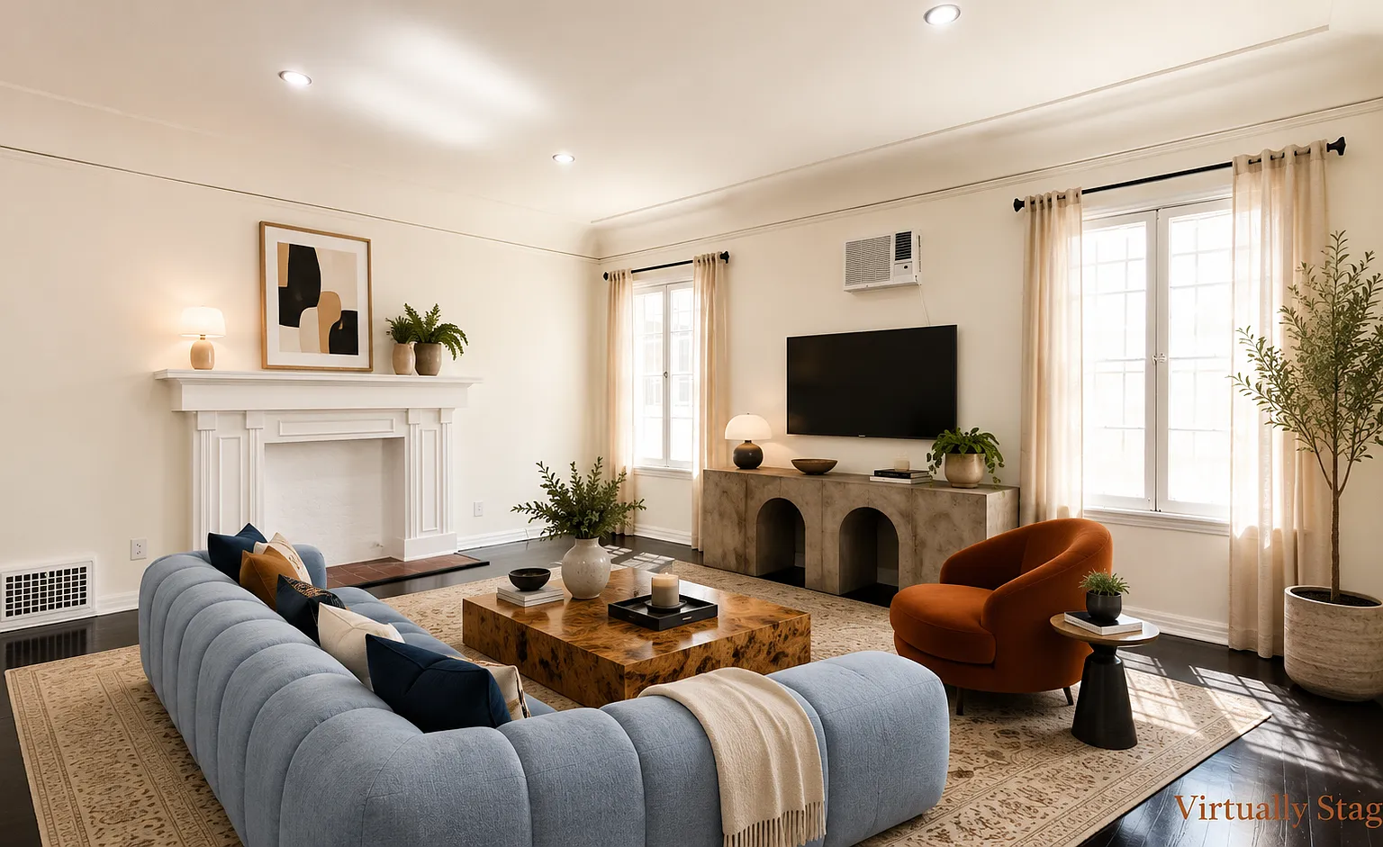 Just Updated 1,100 Sq Ft 2 Bed / 1 Bath with Deco Fireplace + Garage Parking — Photo 1