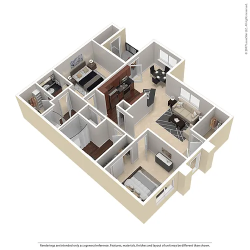 Floor plan 2X2 B Luxury