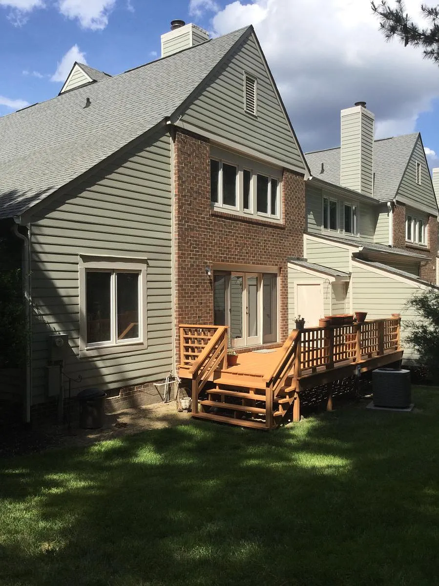 Deck. New Andersen doors and windows on the back of the unit - 9100 Waterford Rhye Cir