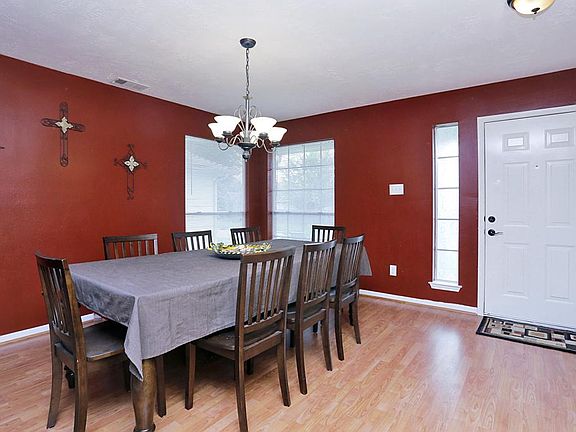 Entertain in uncrowded comfort in this spacious dining room.