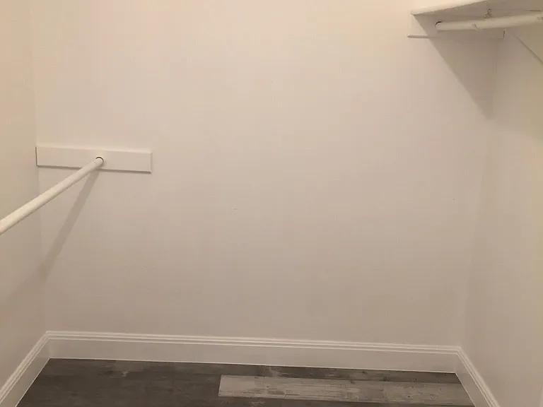 Walk-in closet in the master bedroom