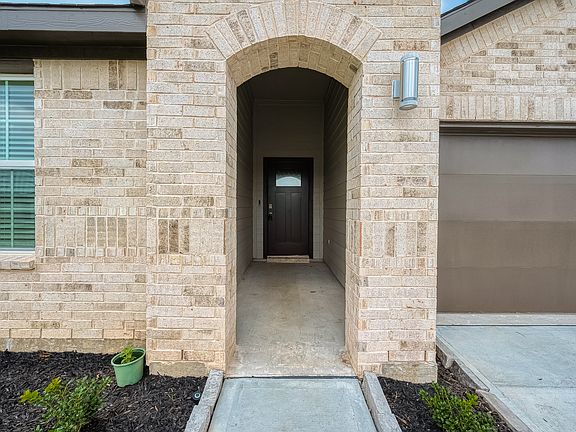 Elongated front porch.