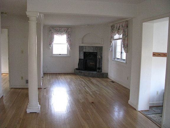 living room with fireplace
