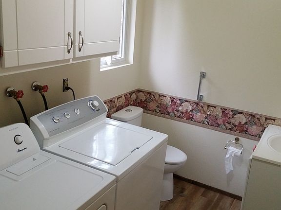 Laundry, downstairs half-bath