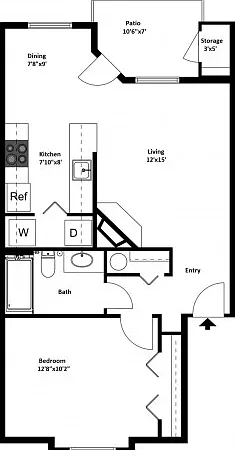 Copper - 1 Bedroom, 1 Bathroom Copper - 1 Bedroom, 1 Bathroom