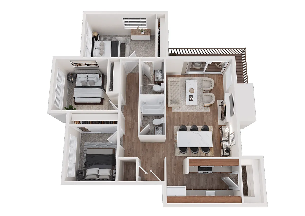Floor plan Three Bedroom