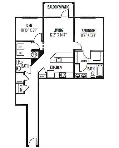 Floor plan Jefferson (Den)
