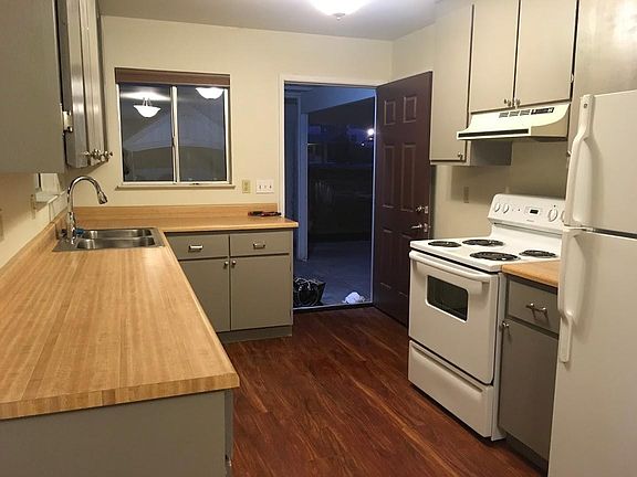 Ample cabinets and counter space
