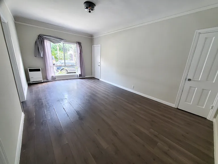 Livingroom with walk in closet shown to right
