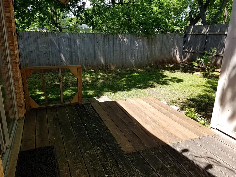 Relax in your private fenced yard.
