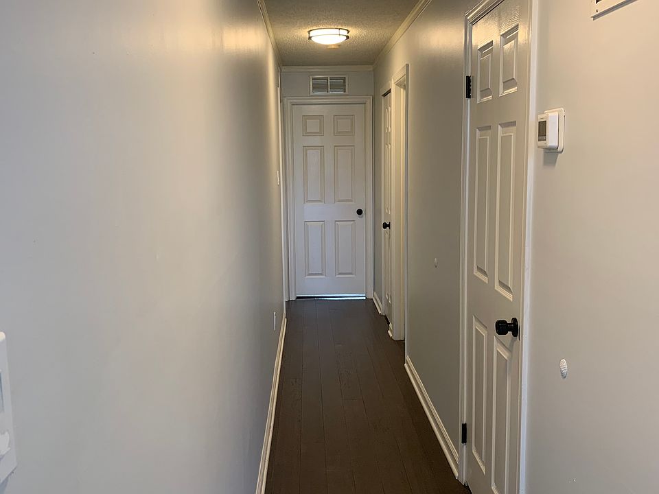 Hallway to rear. Access to pantry, laundry/utility room, 2nd upgraded bathroom, linen closet.