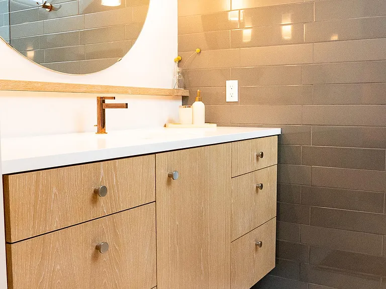 Master Bath with large skylight and heated floors