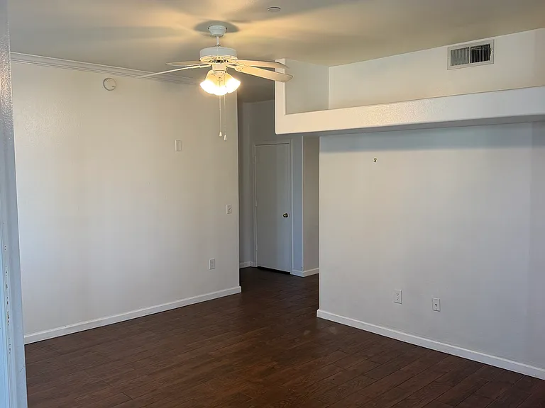 Living area with shelving