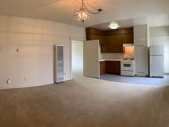 Living room and kitchen.