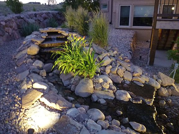 Off-patio water feature