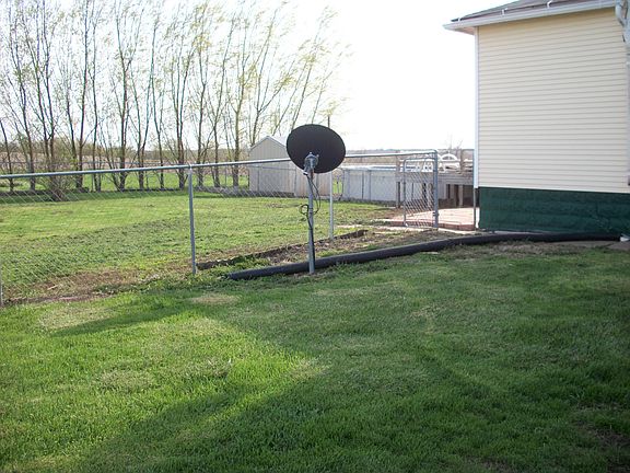 fenced back yard